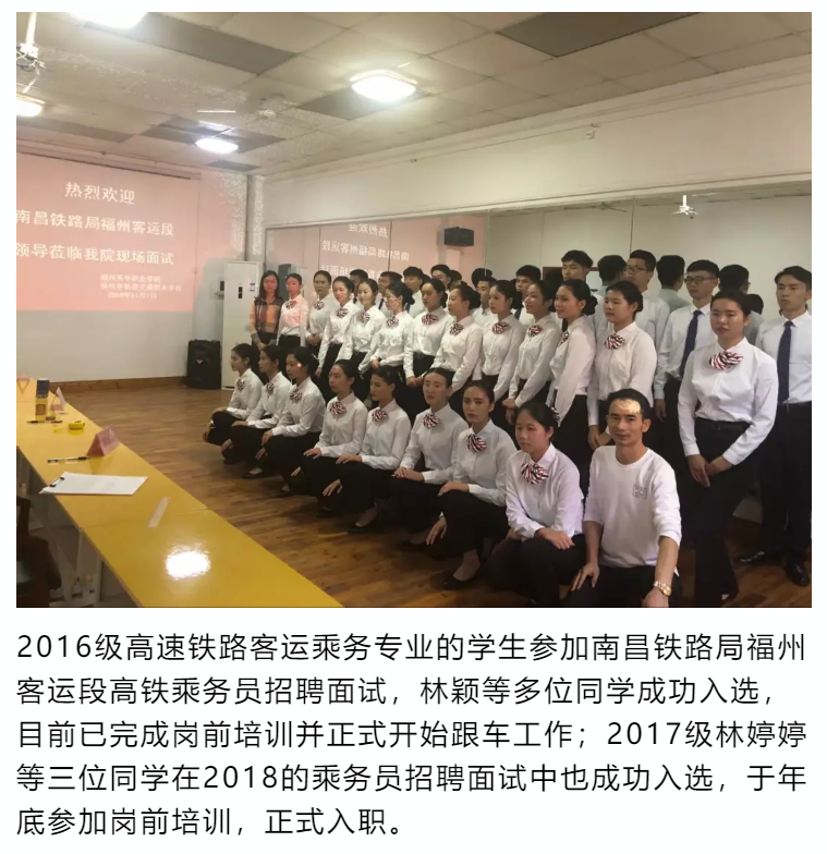 福州英華職業(yè)學院2021年經(jīng)濟管理系——高速鐵路客運服務